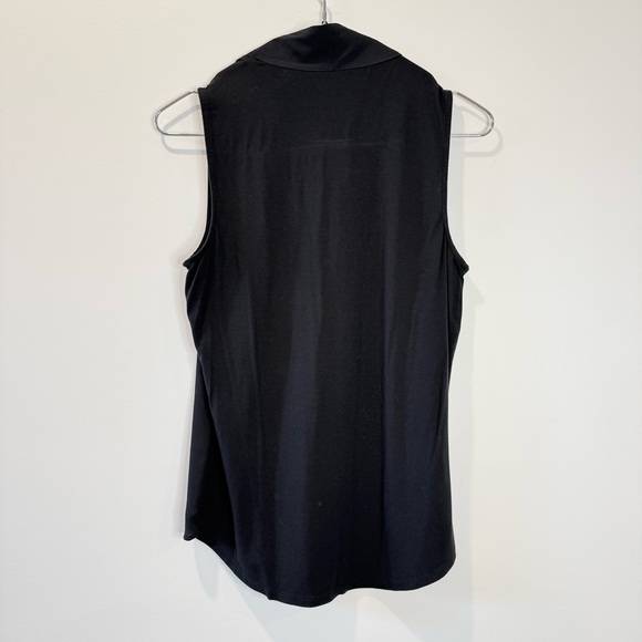 🛍️4 for 20$ / RW&CO. Black Tie Front Blouse / Black / XS - Picture 4 of 8